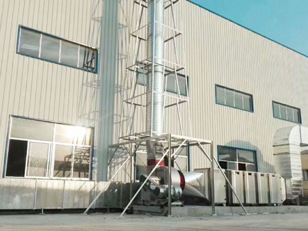 膠帶廠廢氣處理設備安裝現(xiàn)場